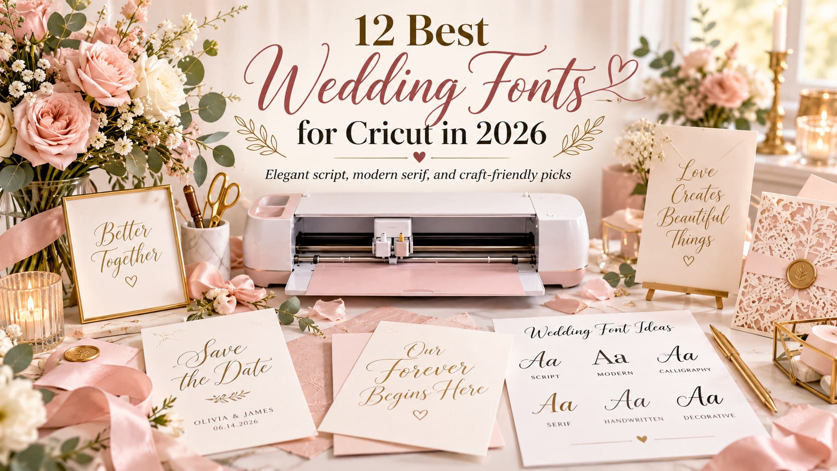 12 Best Wedding Fonts for Cricut in 2026